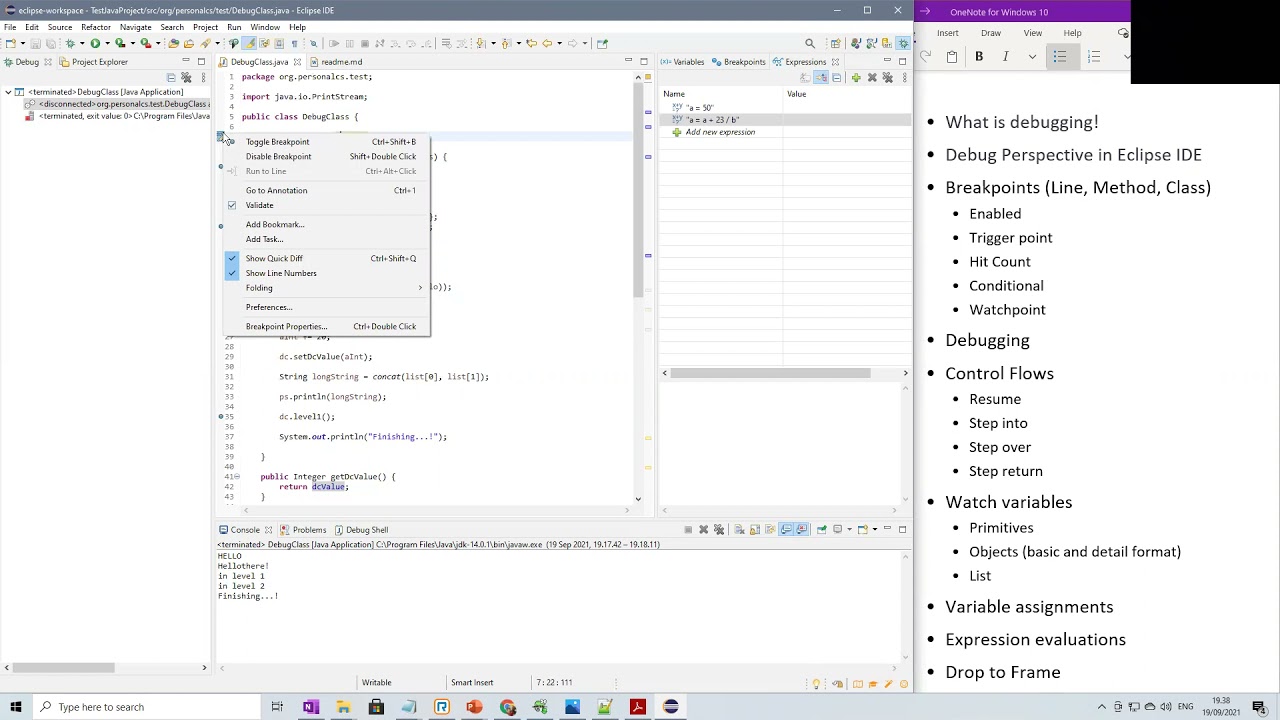 Debugging in Eclipse - watchpoint