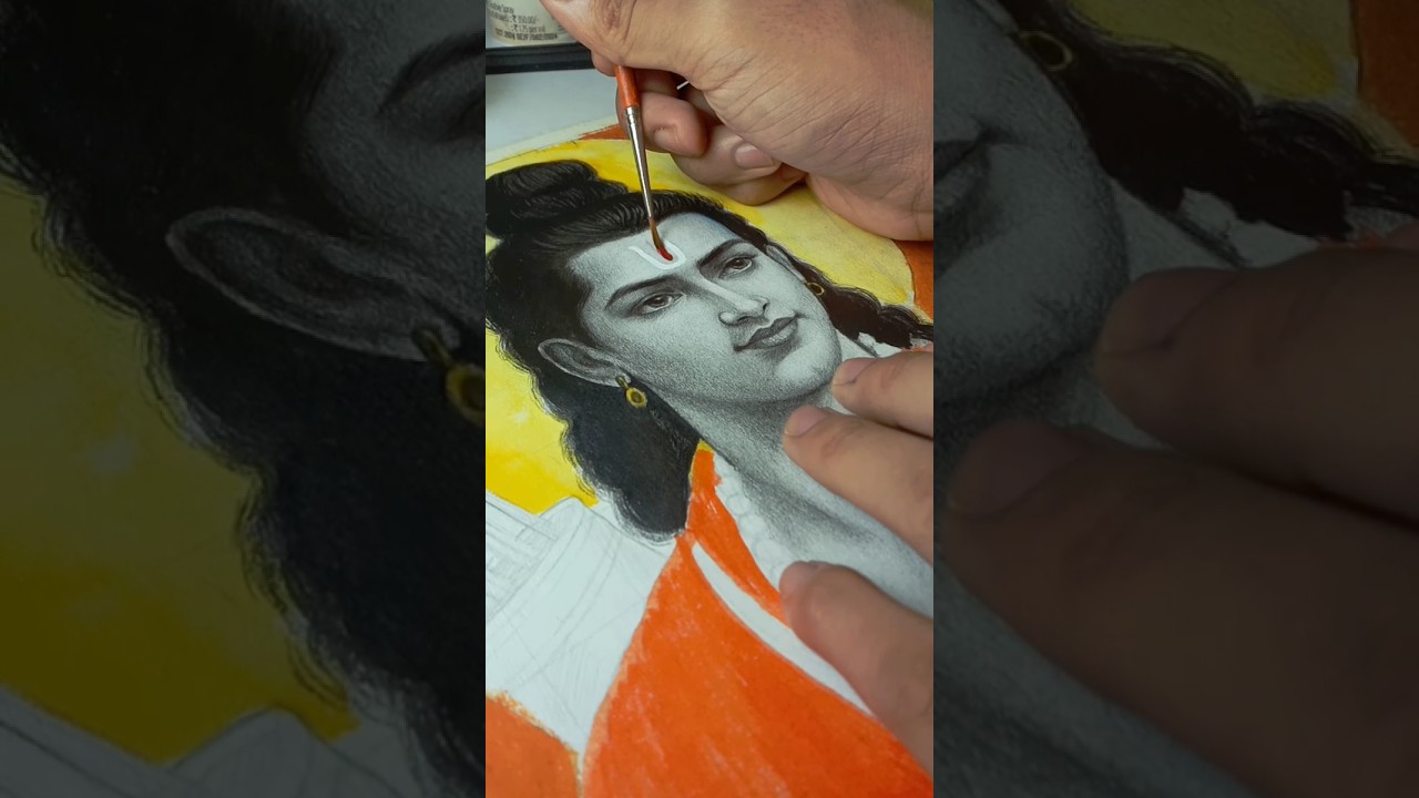 Shree Ram ji drawing 🚩#drawing #art #ram #youtubeshorts #shorts #trending