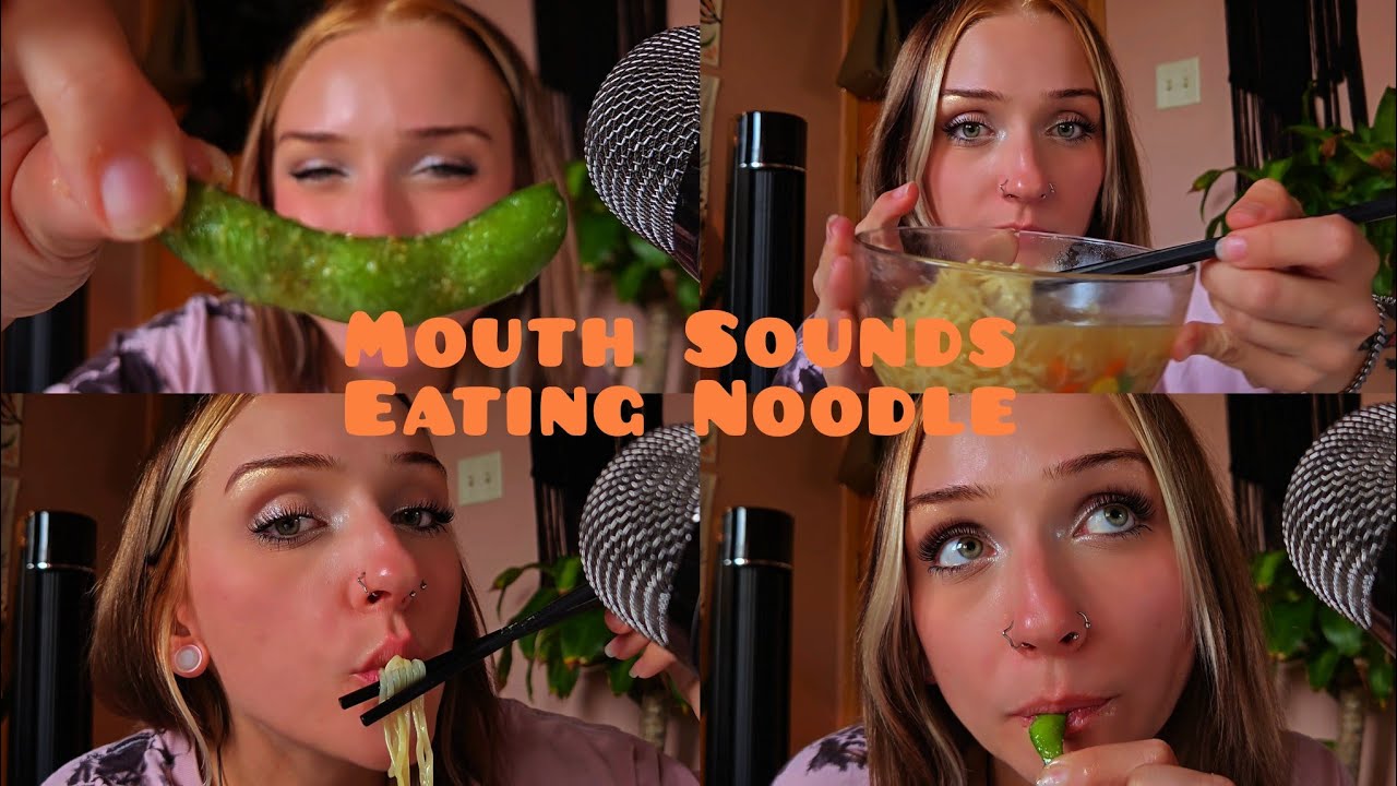 Eating noodles and edamame // mouth sounds and chewing ASMR 