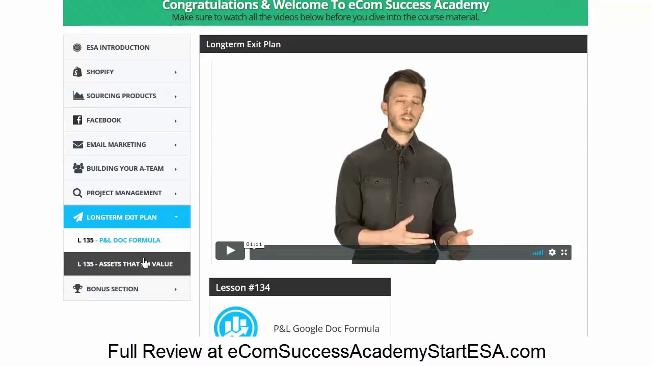 eCom Success Academy Review - Shopify Training Course