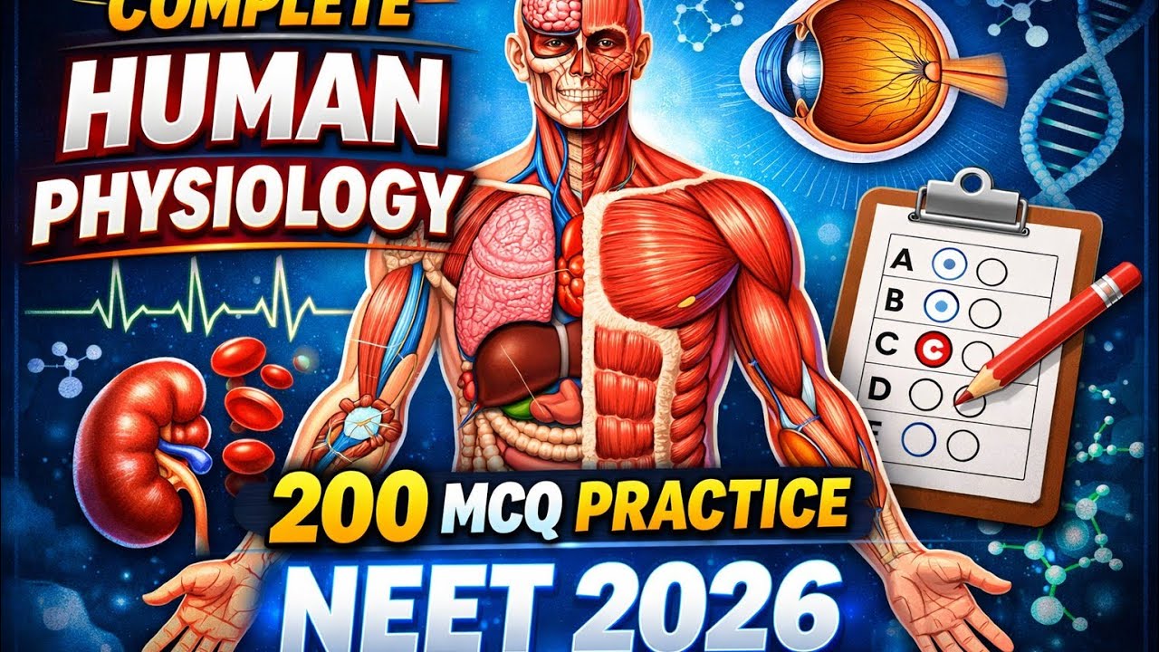 Complete Human Physiology in One Shot 💥 | 200 Most Important MCQs for NEET 2026 🚀📚