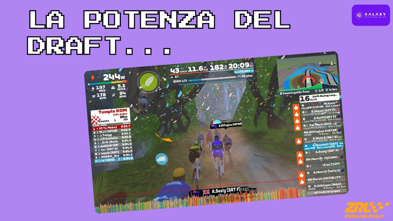 Zwift racing league: 3x Temple KOM