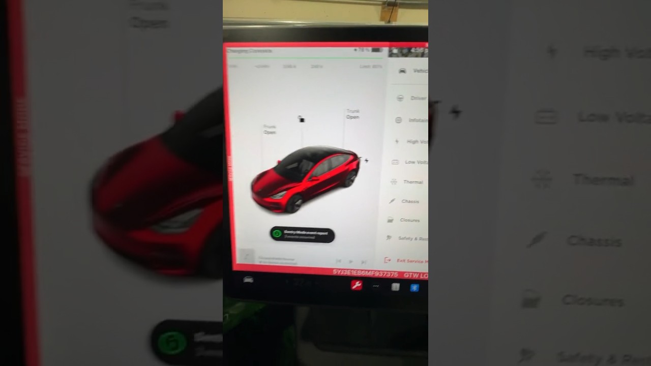 Вход и выход из сервисного режима Tesla