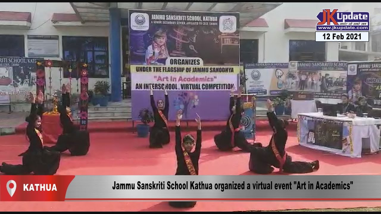 Jammu Sanskriti School Kathua organized a virtual event "Art in Academics"