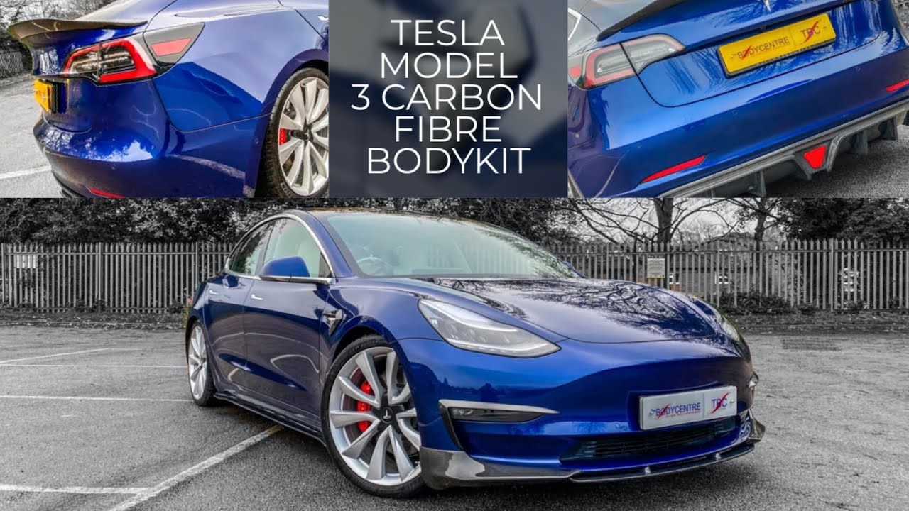 Tesla Model 3 Performance Carbon Fibre Body Kit Installation