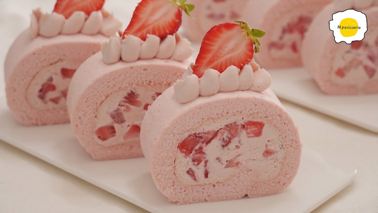 Клубничный ангел из белого шоколада Cake Roll