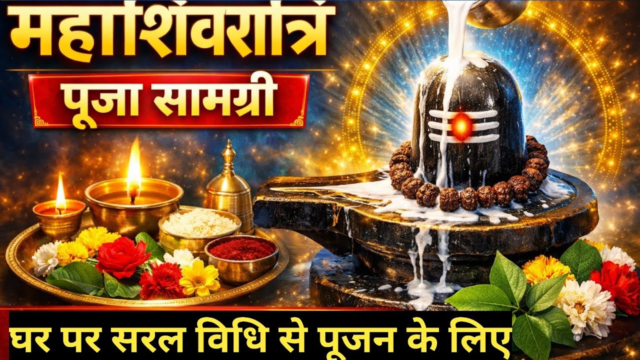 महाशिवरात्रि पूजन सामग्री 2026 | घर पर सरल विधि से पूजा के लिए सामग्री || Mahashivratri 2026 ||