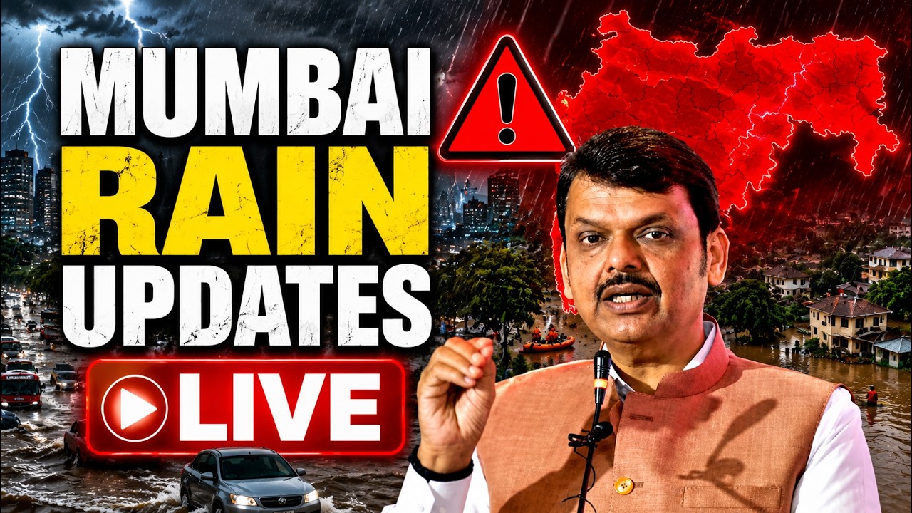 LIVE: CM Devendra Fadnavis on Maharashtra Rain Damage | Mumbai Rains, Rescue Ops & IMD Red Alert