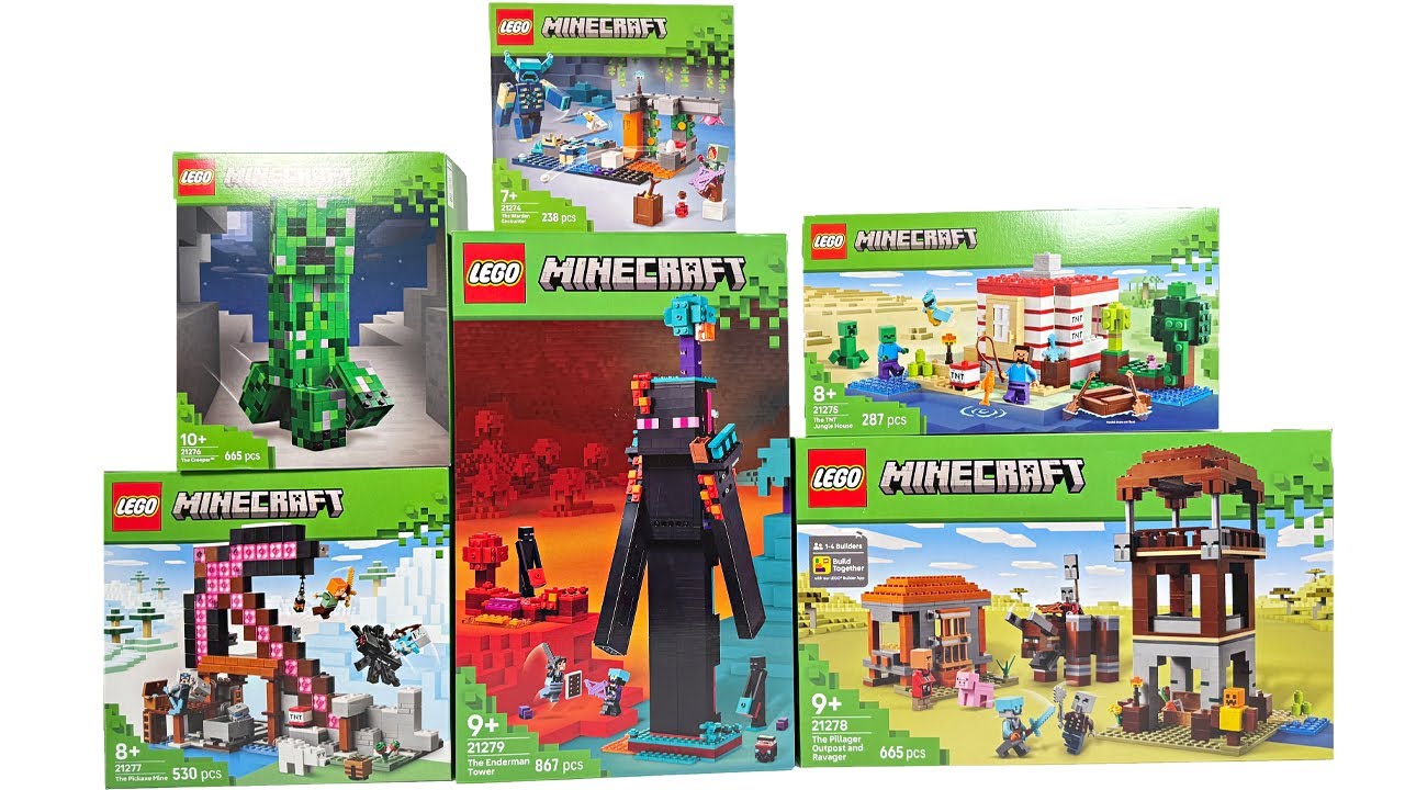 ALL LEGO Minecraft 2025 Summer Sets COMPILATION/COLLECTION Speed Build Review