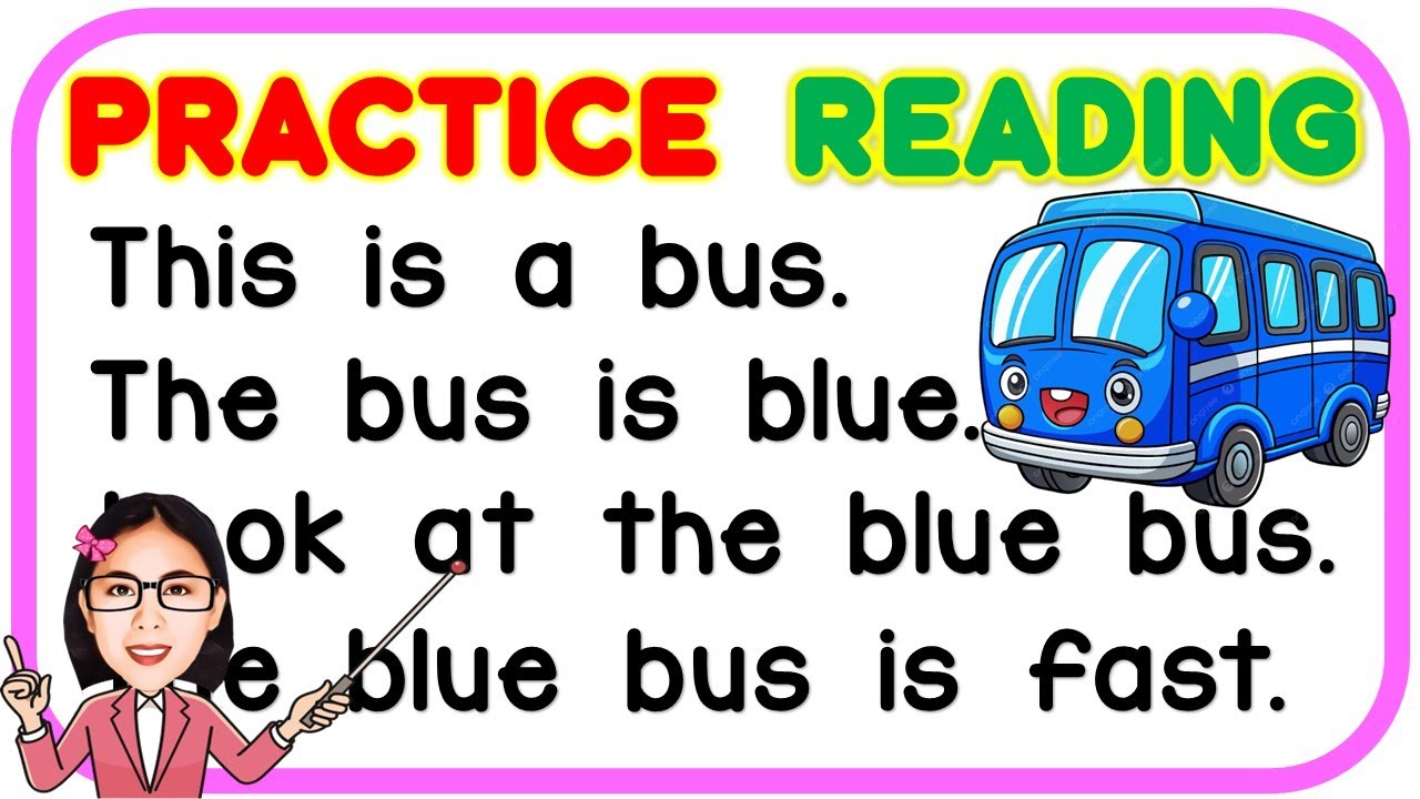 EASY READING TUTORIAL FOR KIDS | LEARN TO READ | PRACTICE READING ENGLISH KINDER GRADE1,2,3
