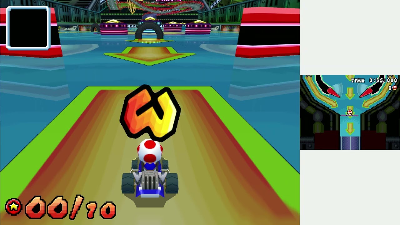 Mario Kart DS (HD) - Level 4 Mission 7 Drive through all 10 gates!