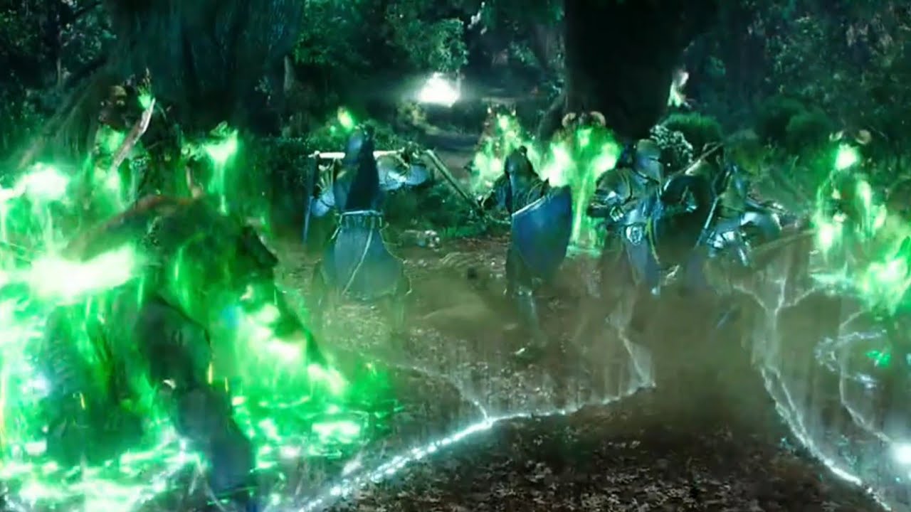 New Movie Llane Wrynn Army And Orc Fight In Forest Scene - Warcraft (2016) Movie Clip 1080p