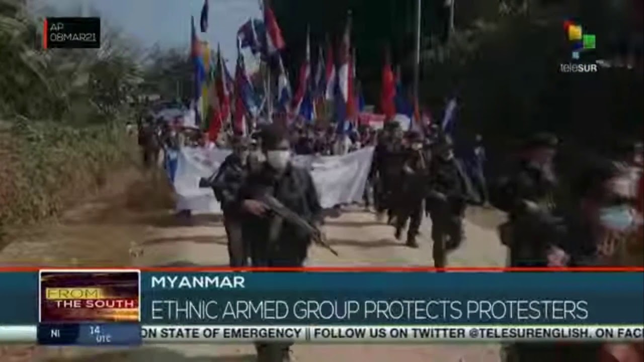 Ethnic armed group protects demonstrators in Myanmar