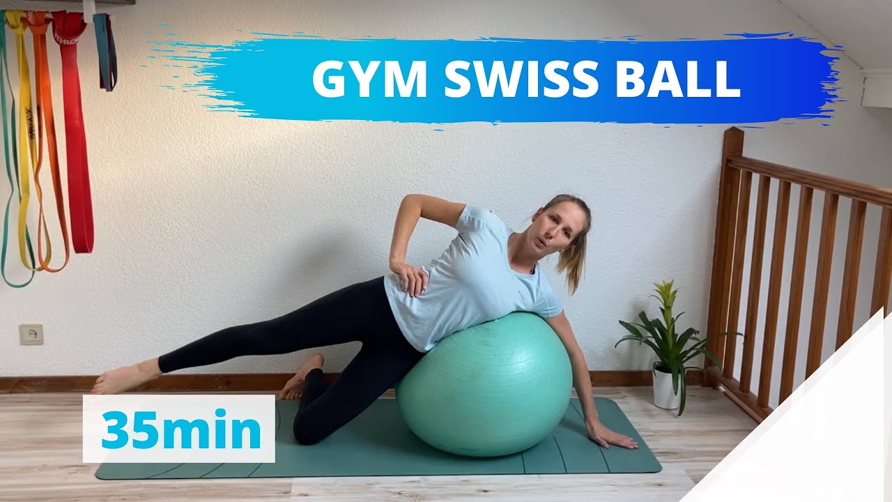35min GYM Pilates avec SWISS BALL ! Kiné