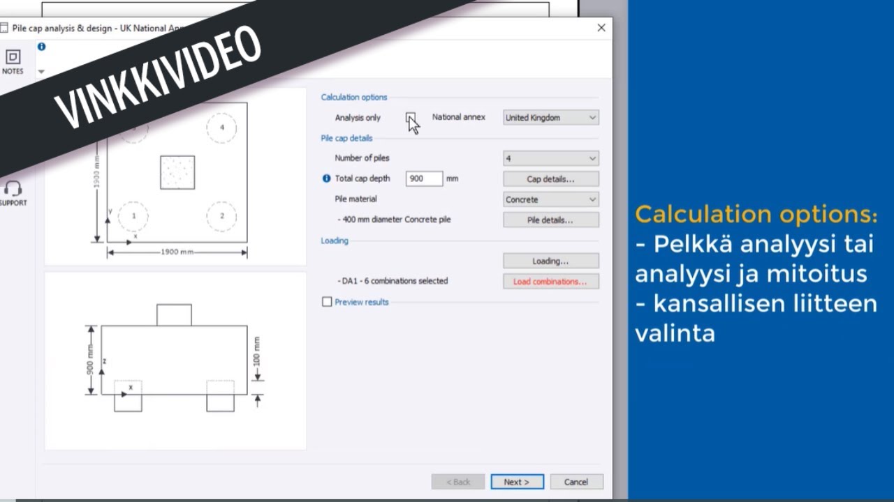Tekla Tedds (FIN) - Paaluanturan suunnittelu