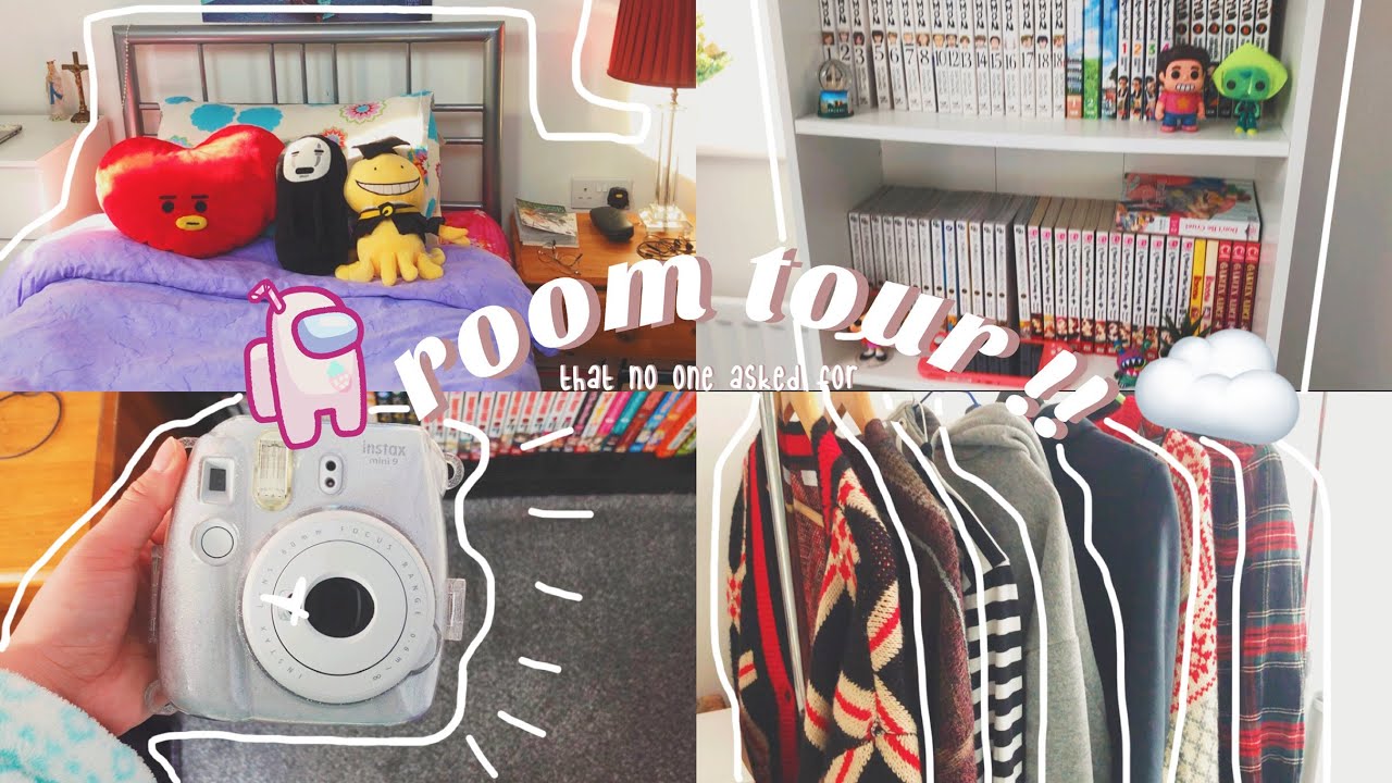 the room tour i've been wanting to do !! (anime + manga + bts)