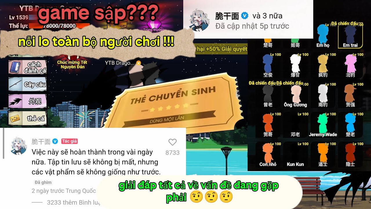 DragonGamer Câu cá vạn cân | Tình trạng hiện lại của game Giải đáp tất cả về vấn đề này 🤨🤨🤨