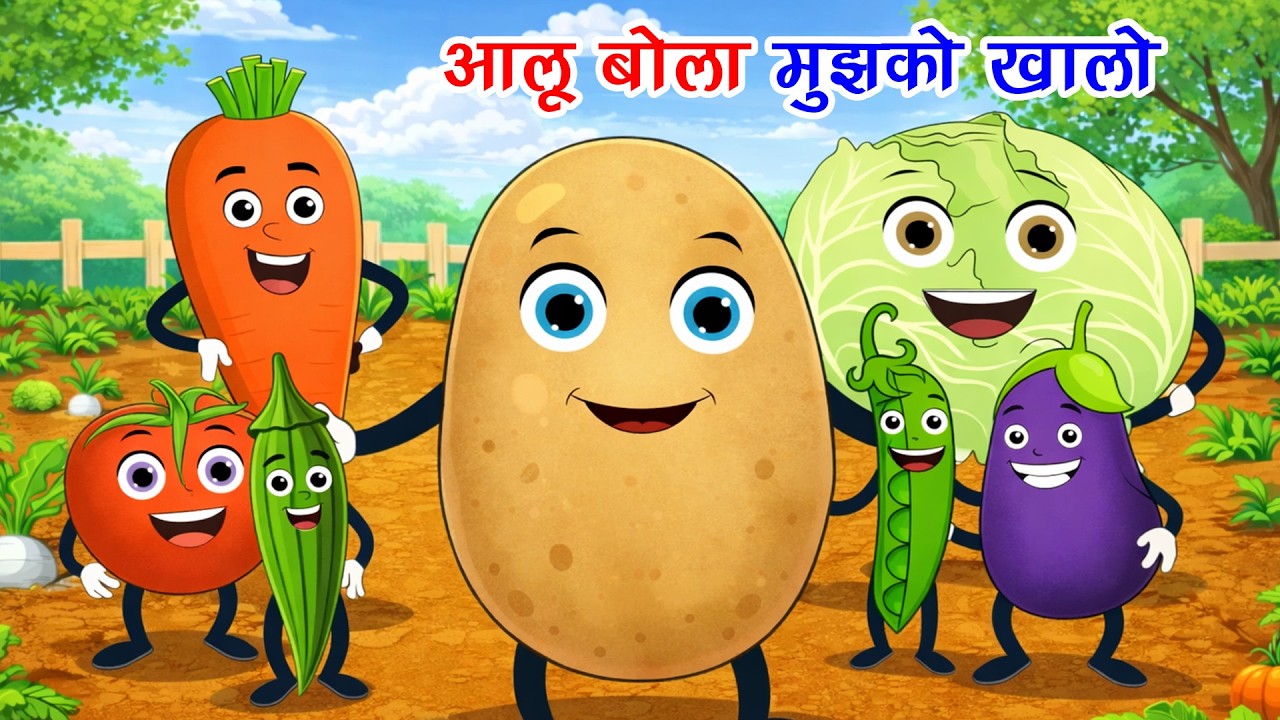 आलू बोला मुझको खालो | Aloo Bola Mujhko Khalo | Hindi Rhymes And Kids Songs | Aapu Tapu Rhymes