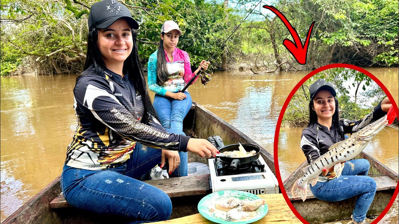Pesquei com a Prima e fiz um frito delicioso. 😋😋