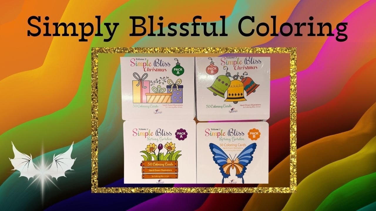 Ep. 14 Unboxing the new coloring decks from Coloring Bliss @ColoringBliss  