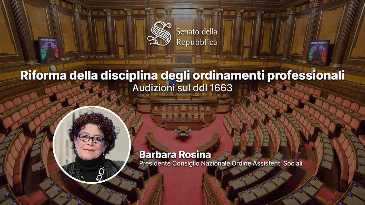 RIFORMA DELLA PROFESSIONE: audizione al Senato. “Occasione storica serve cabina di regia”
