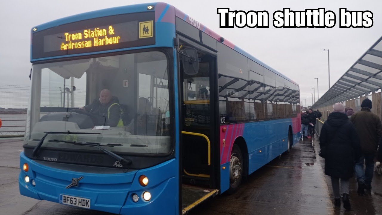 Troon ferry shuttle bus | Troon ferry terminal to Troon Railway station.