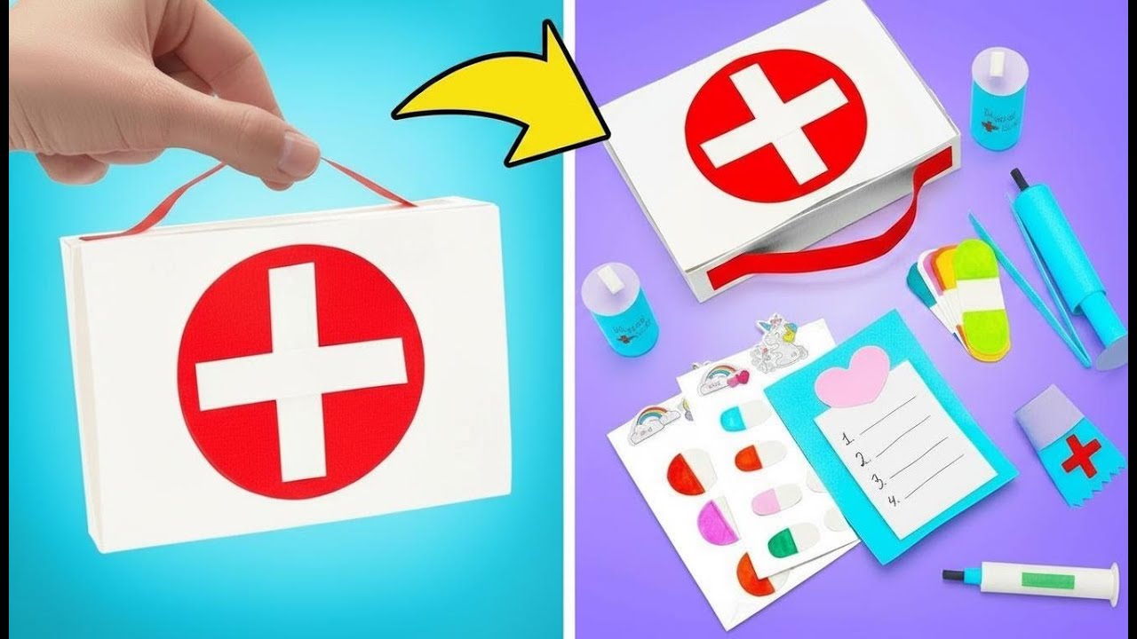DIY-набор доктора для детей! 🏥✨ Бумажная больница