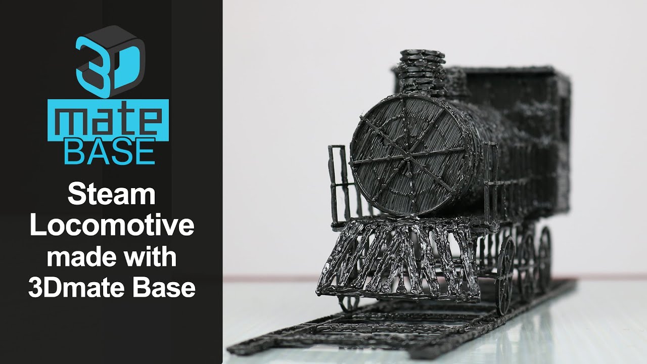 Steam Locomotive made with 3Dmate BASE - 3D Pen Mat