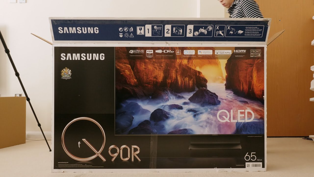 Samsung Q90R 2019 4K QLED TV Unboxing + Picture Settings