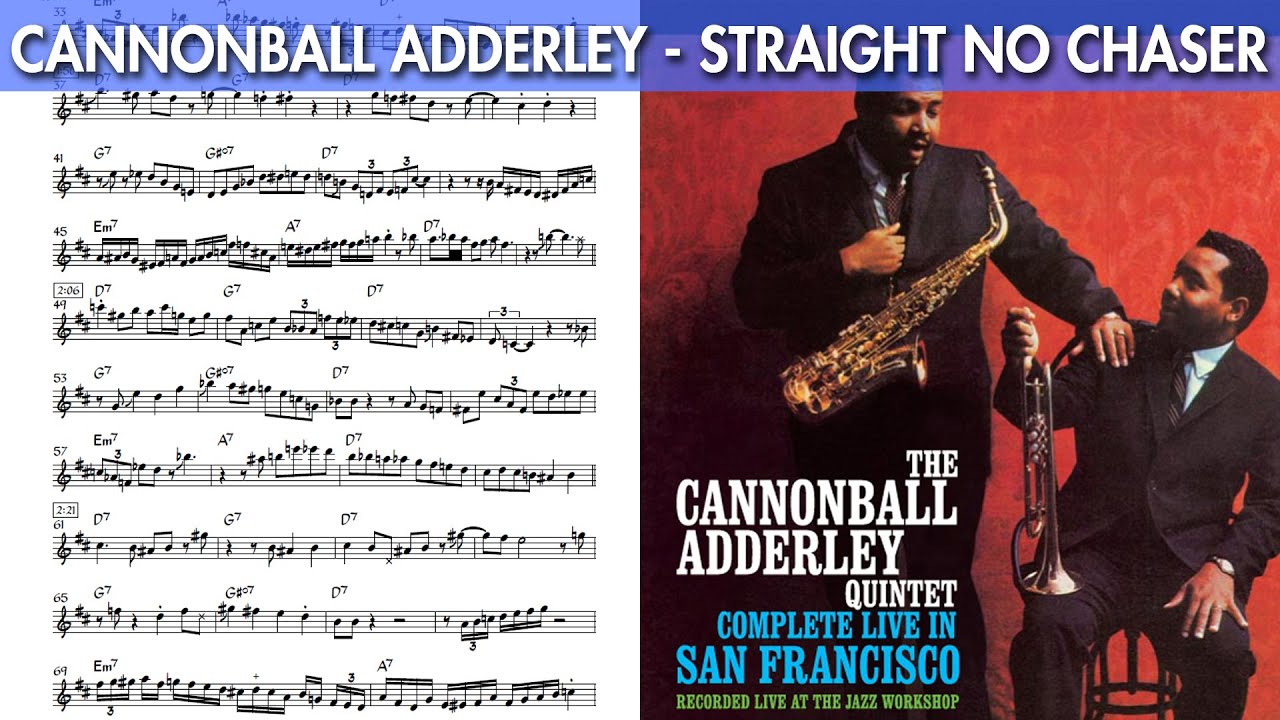 Cannonball Adderley Blues Solo Transcription on 