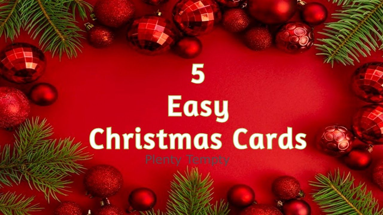 5 Christmas Card Making Ideas / Easy Christmas Greeting Cards / How To Make Christmas Card / Crafts
