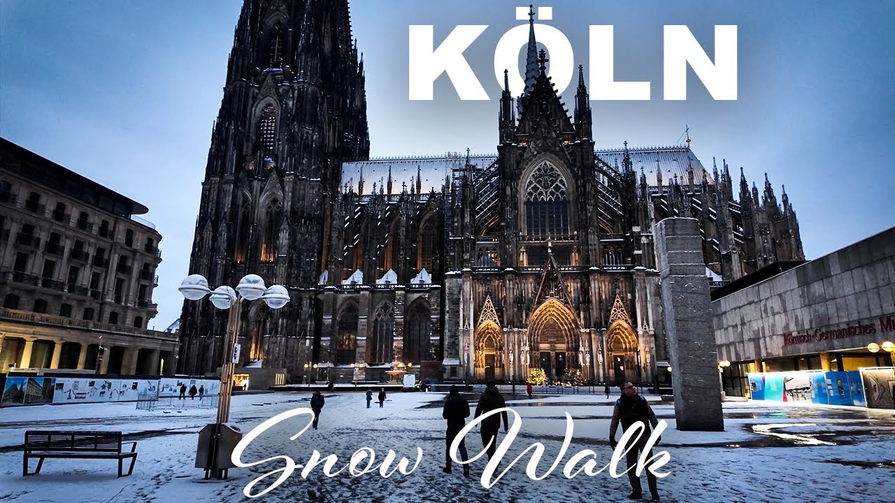 Köln im Schnee: Winter-Walk am Dom, Altstadt & Rhein | Cologne Snow Walking Tour 4K