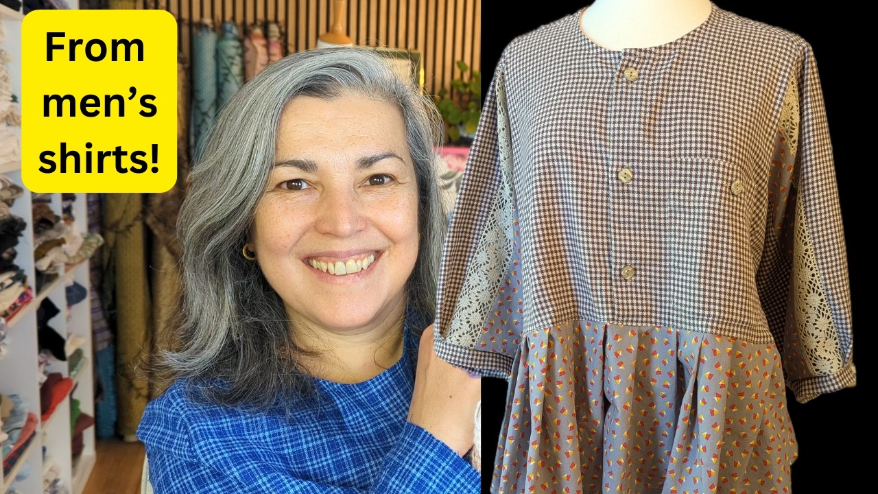 Upcycling a men's shirt (my best one yet!)
