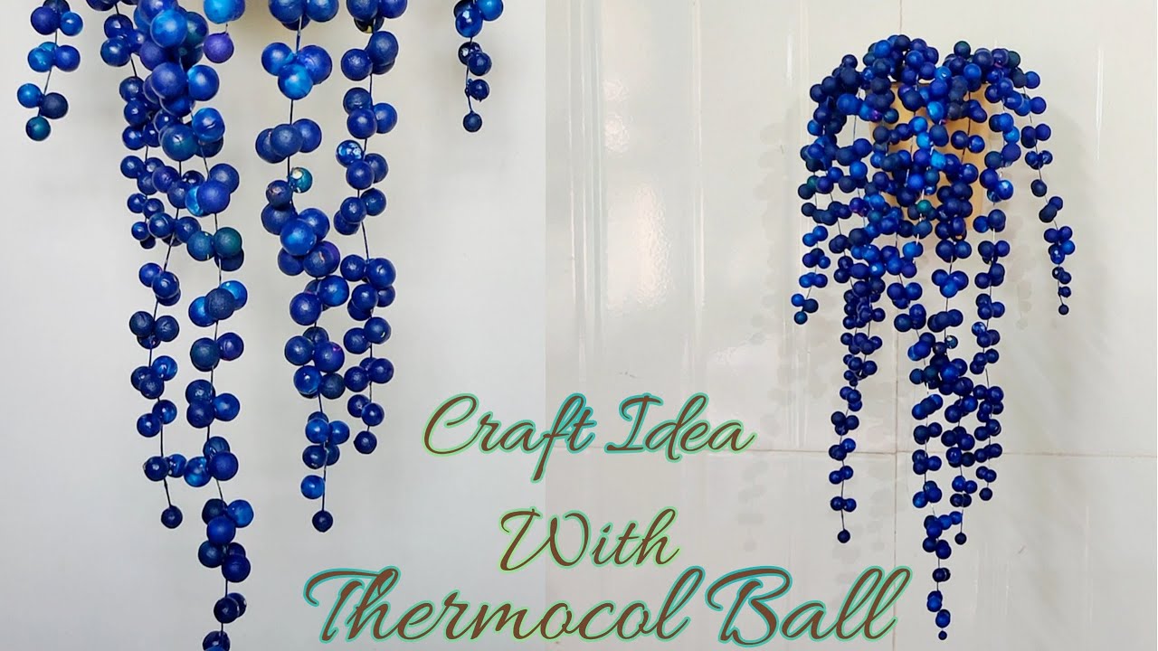 Beautiful Craft Idea With Thermocol Ball// Home Decoration With Thermocol Ball