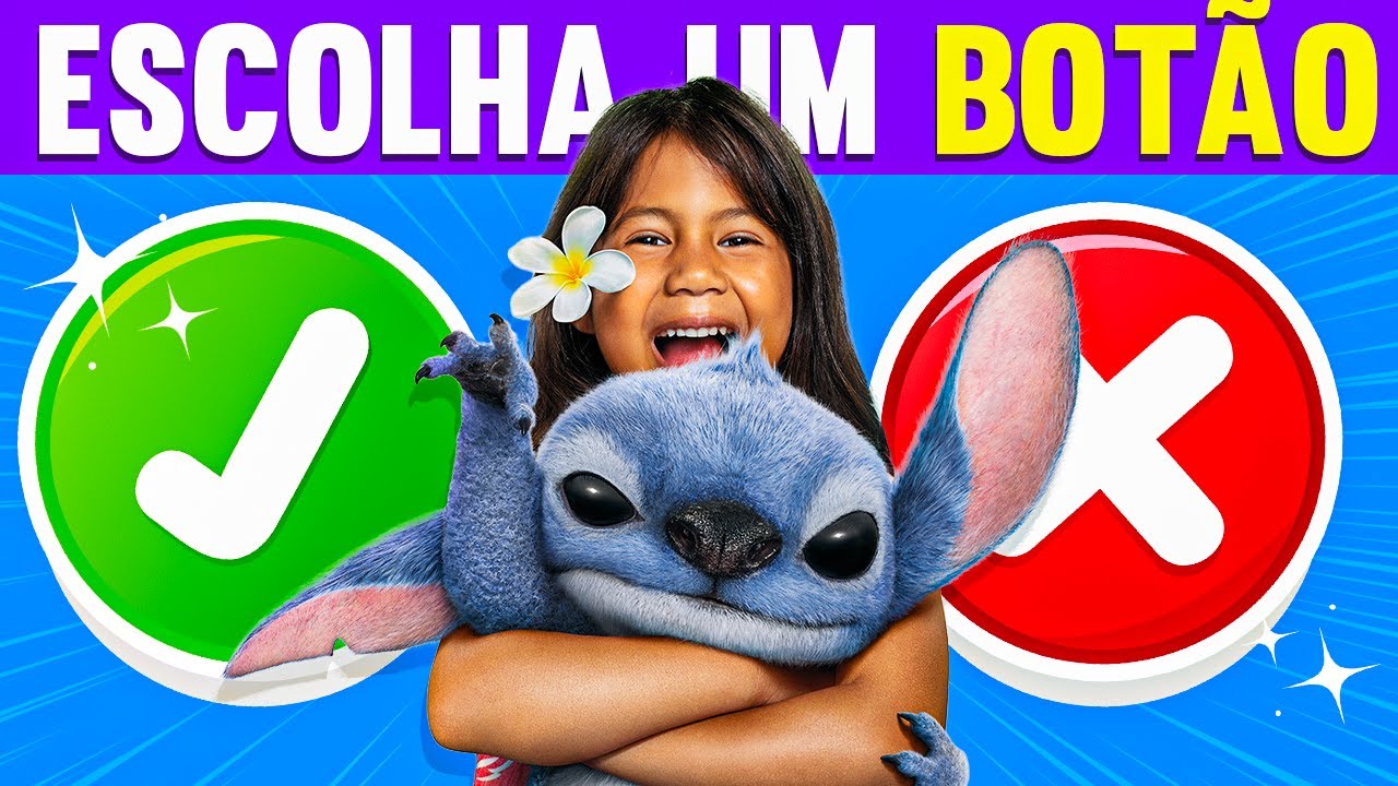 🐨💙 ESCOLHA UM BOTÃO Edição STITCH! ✅❌❓ SIM, NÃO OU TALVEZ? - Jogo das Escolhas