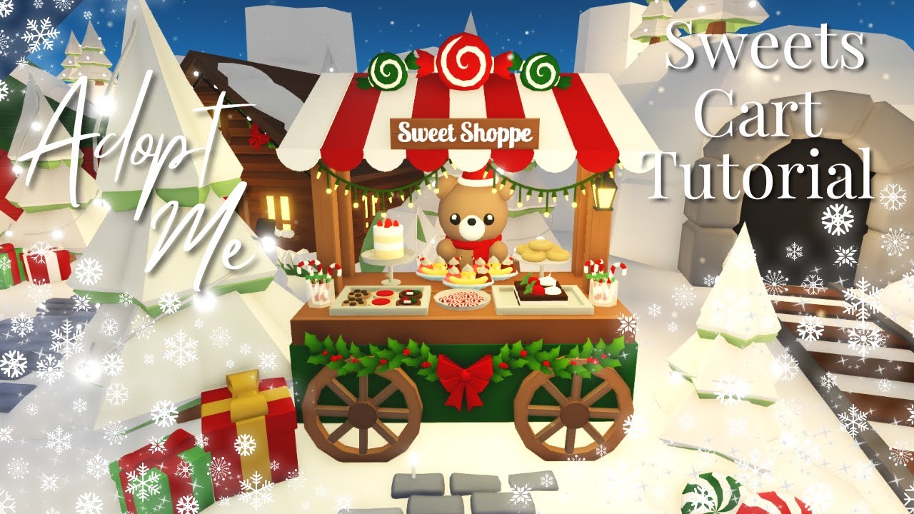 Christmas Sweets Cart Speed Build🍓Roblox Adopt Me!🍓Strawberry Bubble Tea