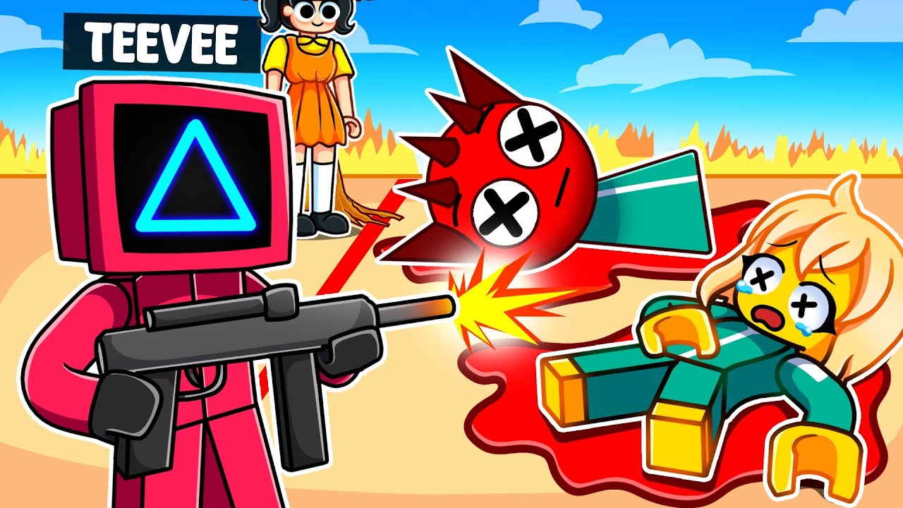 Playing as SQUID GAME GUARD in Roblox!