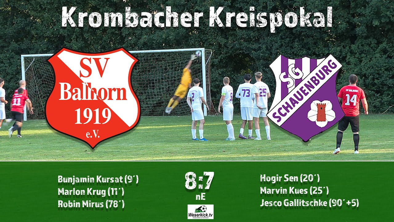 SV Balhorn - SG Schauenburg  8:7 nE