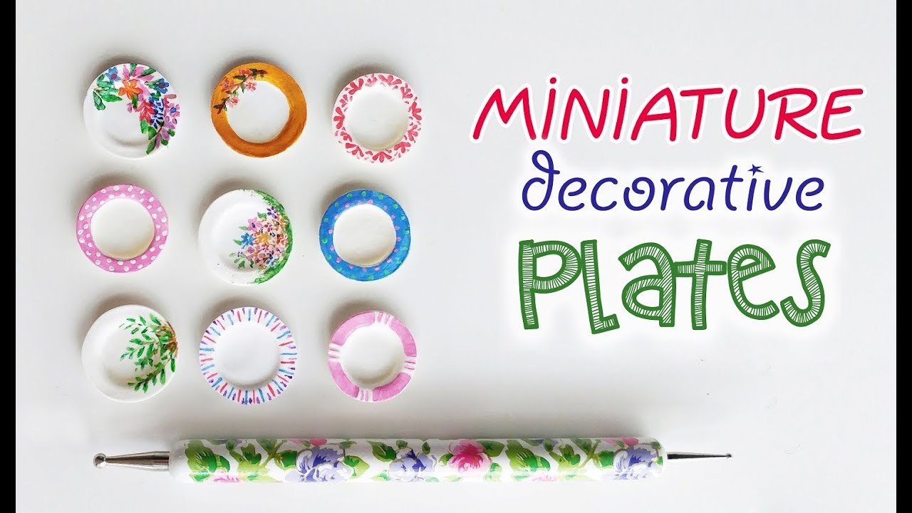 Miniature Decorative Plates - Polymer Clay Tutorial // Dollhouse DIY