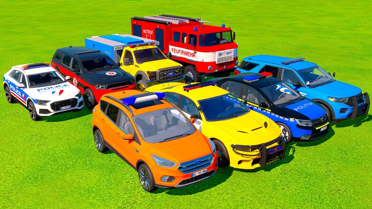 TRANSPORTING AND DRIVEN 5 POLICE, AMBULANCE, FIRE DEPARTMENT, RESCUE CARS VOL 27