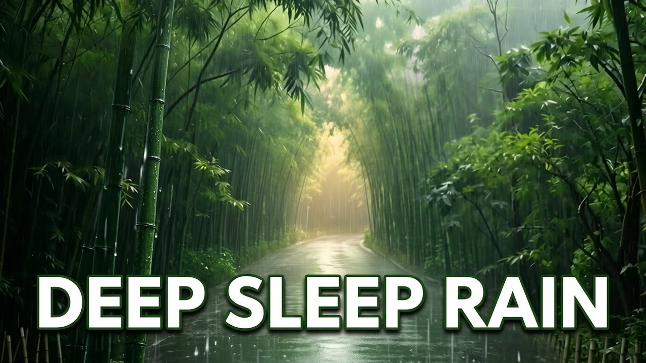Bamboo Rain Sounds 🌧️🌙 대나무 빗소리 | Nature ASMR for Healing or Relaxation | #대나무빗소리 #대나무숲빗소리
