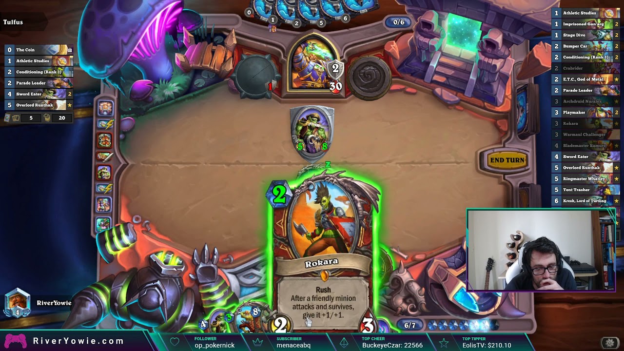 Hearthstone Rush Warrior Ep. 19 - Warrior mirror close game