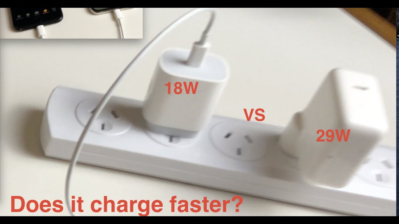 Really charging faster? 18w vs 29w