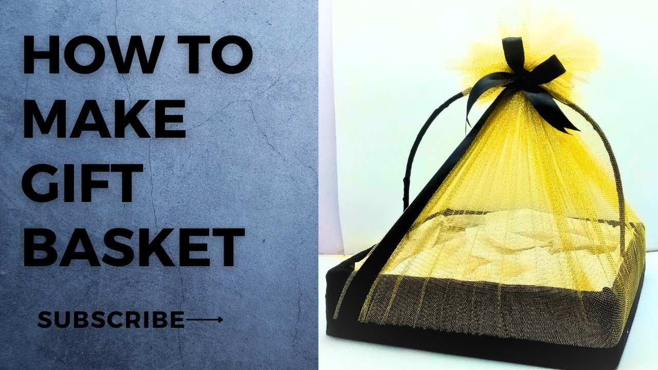 Basket Decoration Ideas Eid Gift Basket Wrapping Easy Basket Decoration With Fabric Net