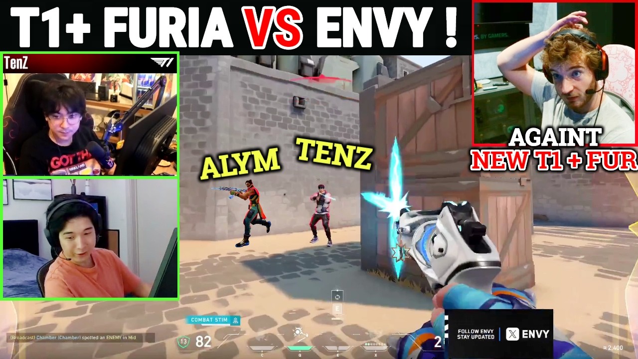 T1 TenZ & FUR Alym Randomely Faced ENVY Eggsterr in Ranked ! Valorant
