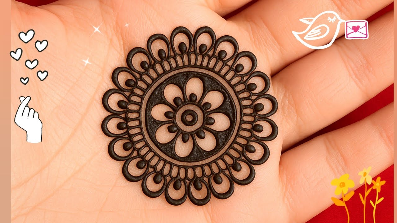 mehndi design simple front hand 💕| mehndi design | mendini design | cone designs | mehandi ka design
