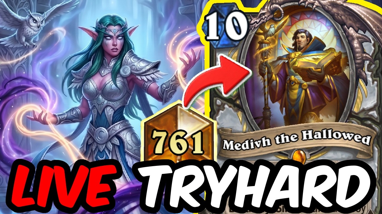 Climbing with BEST Priest Deck in HEARTHSTONE! 🐉 | Legend Ladder Grind to 1K
