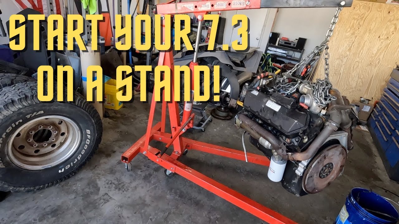 Starting a 7.3 on an engine ground (stand)
