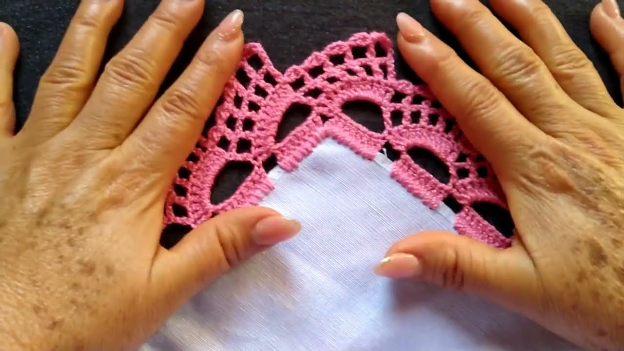Puntilla de una vuelta para servilletas num 715#fyp #crochet #videos #arte #servilletas #puntillas