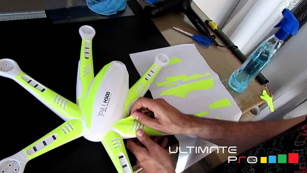 Walkera TALI H500  Decals stickers Drone - how to apply decals on Tali H 500  body